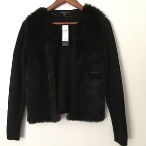 Banana Republic Cardigan Faux Fur Front